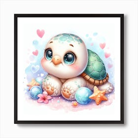 Cute Turtle Art Print