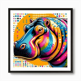 Pop Hippo 5 Art Print