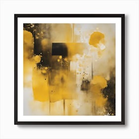 Abstract Minimalist Painting That Represents Duality, Mix Between Watercolor And Oil Paint, In Shade (18) Art Print