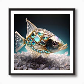 Swarovski Crystal Fish Art Print