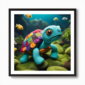 Crocheted Turtle Art Print