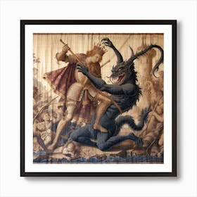 Devil And The Dragon Art Print