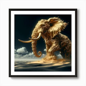 Golden Elephant 6 Art Print