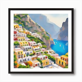 Summer In Positano Art Print 6 Art Print