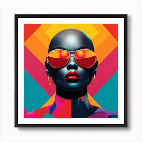 Woman With Sunglasses 2 Art Print