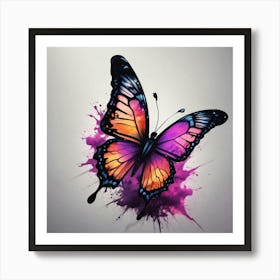 Butterfly Painting 338 Art Print