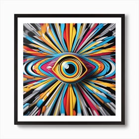 Eye Of The Beholder Psychedelic Pop Art Art Print