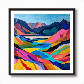 Colourful Abstract Death Valley National Park Usa 1 Art Print