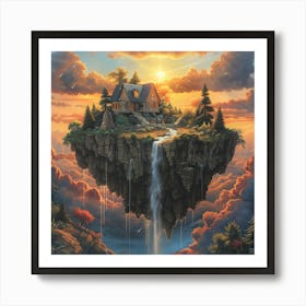 House In The Sky, Pop Surrealism, Lowbrow Art Print