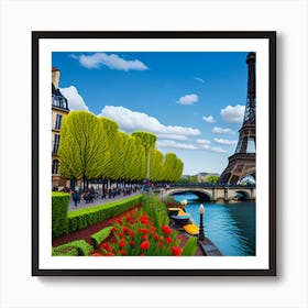 Paris Eiffel Tower 3 Art Print