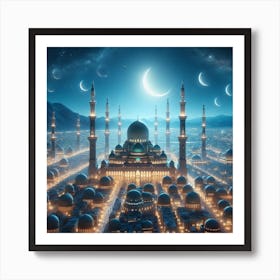Islamic City At Night 4 Art Print
