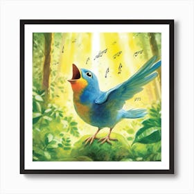 Bird In The Woods Art Print