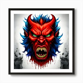 Devil Head 19 Art Print