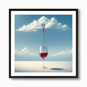 Wine Pouring From A Glass Art Print