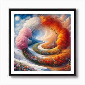 Spiral Of Trees Art Print