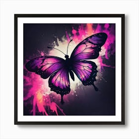 Purple Butterfly Art Print