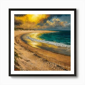 Sunset At The Beach 20 Art Print