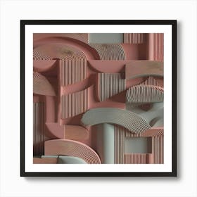 Abstract Geometric Pattern Wall Art Art Print