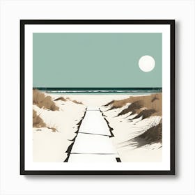 Path To The Beach Minimalist Art Art Print