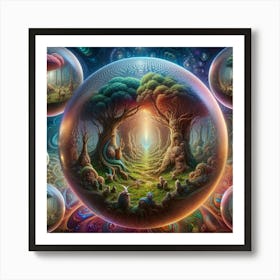 Psychedelic Forest 1 Art Print