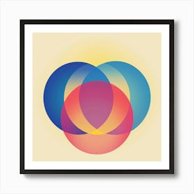 Three Circles Canvas Print Art Print