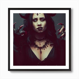 Devilish Woman Art Print