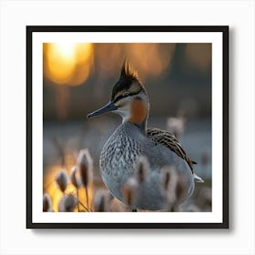 Egret At Sunset Art Print