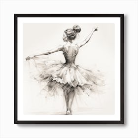 Ballerina Drawing Art Print