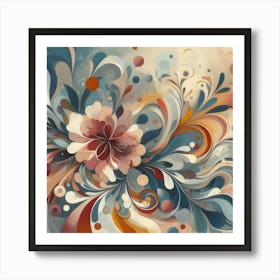 Abstract Flower Painting 3 Art Print