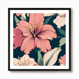 Pink Lily Art Print