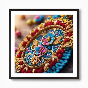 Embroidered Jewelry Art Print