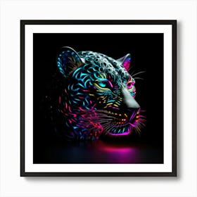 Neon Leopard 2 Poster