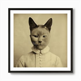 freak Cat Portrait Art Print