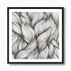 Abstract Wavy Hair Art Print