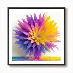 Rainbow Flower Art Print