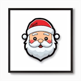 Santa Claus Face Art Print