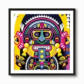 Aztec Mask 1 Art Print