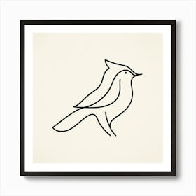 Line Drawing Of A Bird Art Print