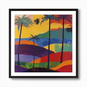 Abstract Travel Collection Pacific Islands 3 Affiche