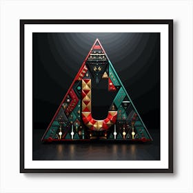 Geometric Letter J Art Print