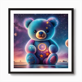 Teddy Bear In Space 4 Art Print