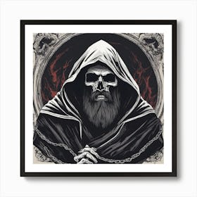 "Embrace the Darkness: The Grim Reaper Unveiled" Art Print