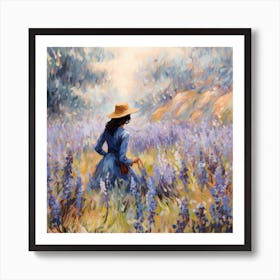 Soft Threads of Spring: Riverside Bliss Art Print