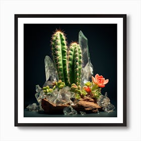 Cactus and Stones 3 Art Print