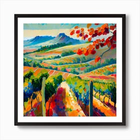 Firefly Beautiful Modern Lush Spanish Vinyard Landscape 16061 Art Print