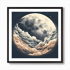 Full Moon In The Sky Art Print