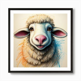 Sheep'S Face Art Print