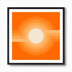 Moonspot Creamsicle Square Art Print