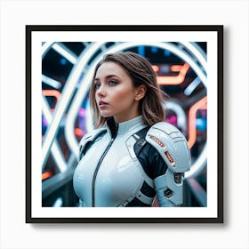 Futuristic Girl 21 Art Print