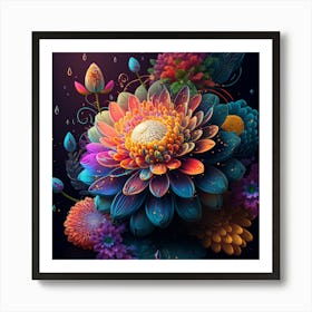 Colorful Flowers Art Print